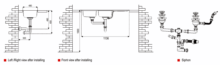 سینک استیل البرز مدل R-614 توکار