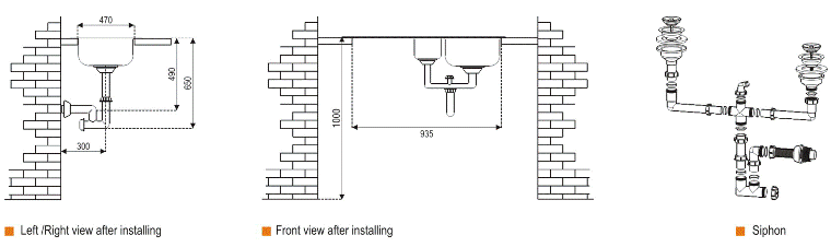 سینک استیل البرز مدل R-510 توکار