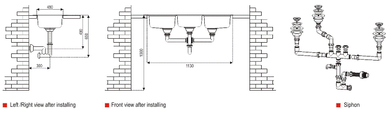 سینک استیل البرز مدل R-624 توکار