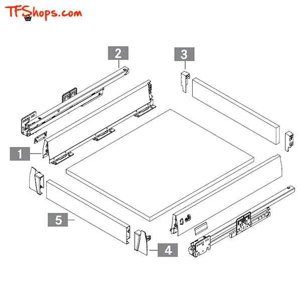 ریل کشو مخفی کابینت گراس