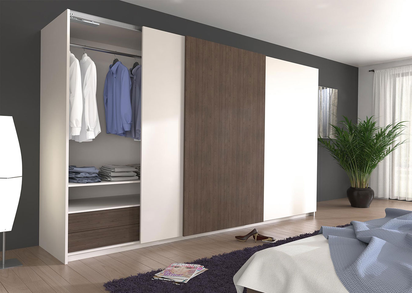معرفی مکانیزم ریل کمد تاپ لاین توکار فانتونی