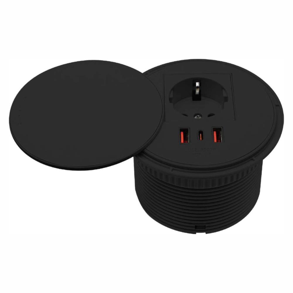 پریز برق با درپوش چرخشی فانتونی