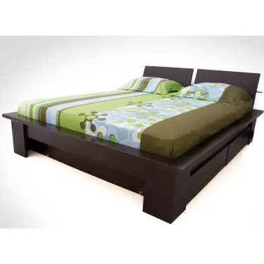 تخت خواب دو نفره تهران فرم مدل B1 سایز 160cm گردویی