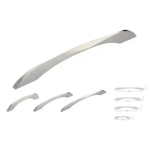 دستگیره کابینت بهریزان مدل 318-2-128 سایز 128 میلی متر نیکل خش دار