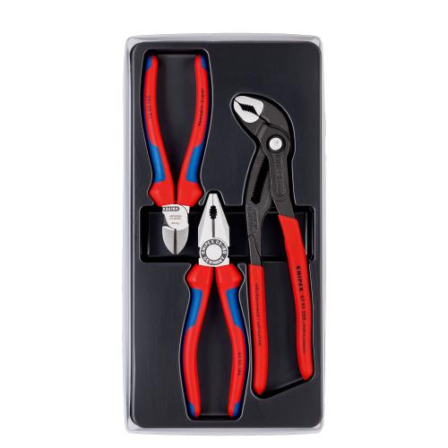 مجموعه 3 عددی انبردست، سیم چین و انبر کلاغی کنیپکس مدل 002009V01