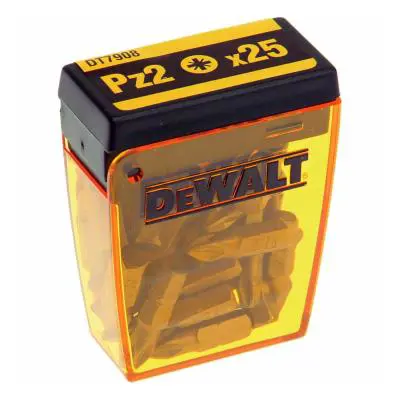 سرپیچگوشتی چهارسو خاردار دیوالت بسته 25 عددی مدل DT7908 سایز PZ2×25 میلی متر