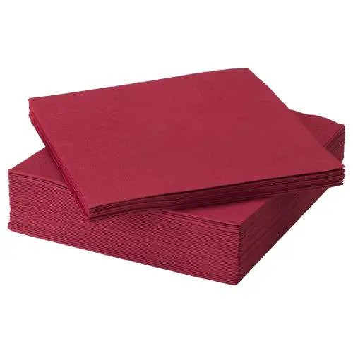 دستمال کاغذی ایکیا بسته 50 عددی مدل FANTASTISK سایز 40×40 سانتی متر قرمز تیره