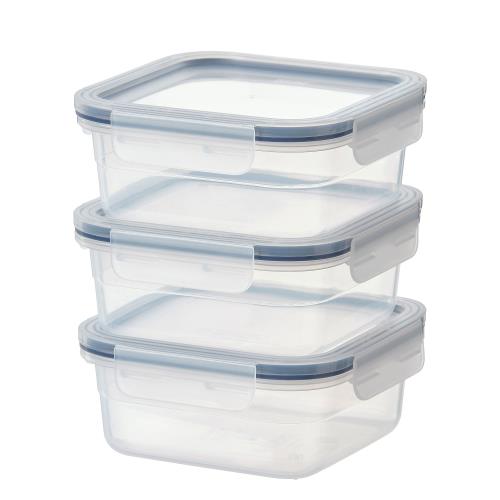 ظرف نگهداری غذا مربع ایکیا بسته 3 عددی مدل +365 Ikea سایز 750 میلی لیتر