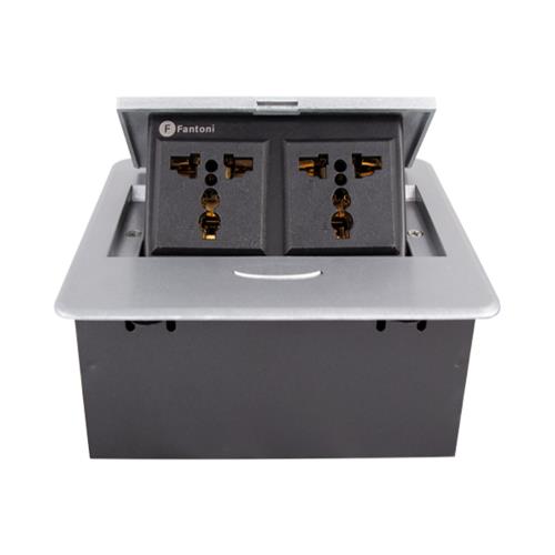 پریز برق توکار فانتونی مدل N334 نقره ای