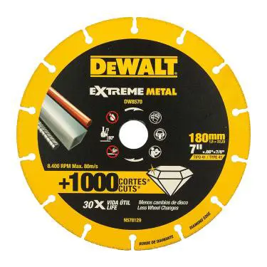 صفحه برش فلز دیوالت مدل DW8570 سایز 180 میلی متر