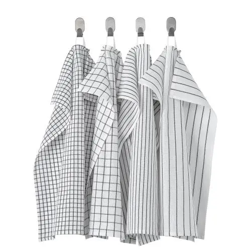 دستمال آشپزخانه ایکیا بسته 4 عددی مدل RINNIG سایز 45×60 سانتی متر طوسی