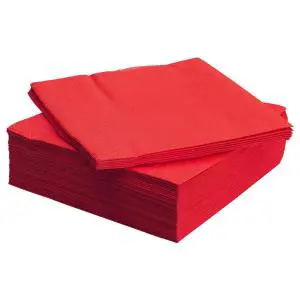 دستمال سفره ایکیا بسته 50عددی مدل FANTASTISK سایز 40×40 قرمز