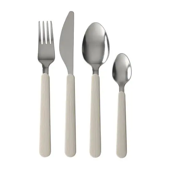 قاشق و چنگال ایکیا بسته 16 عددی مدل UPPHOJD بژ