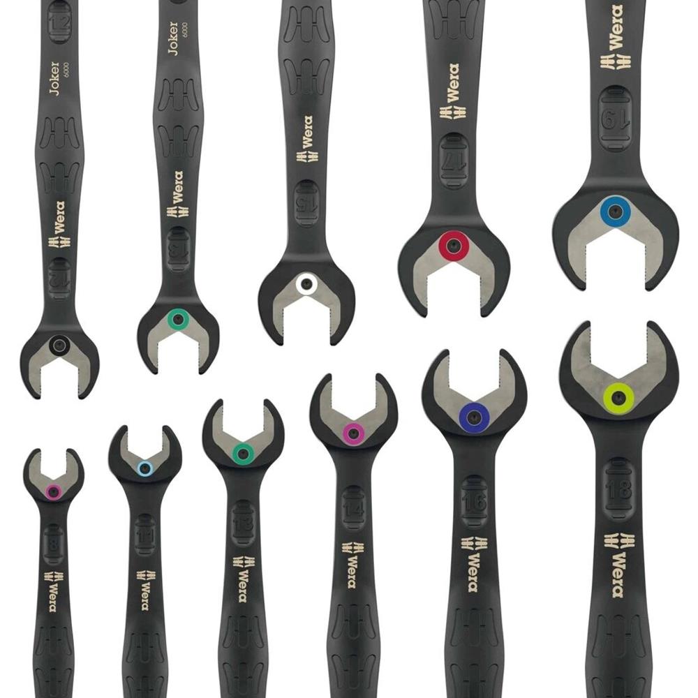 مجموعه 11عددی آچار تخت رینگی جوکر جغجغه‌ای مشکی ورا