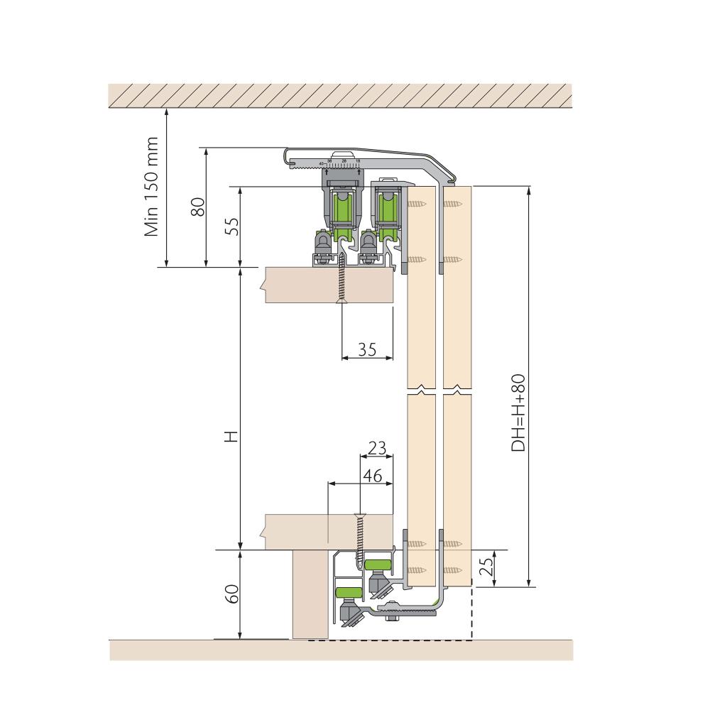 مکانیزم تاپ لاین روکار فانتونی