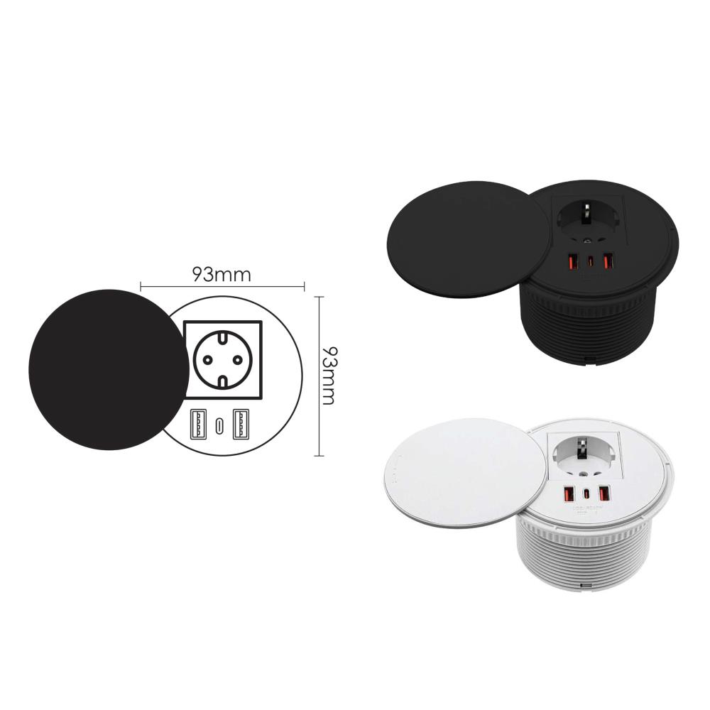 پریز برق با درپوش چرخشی فانتونی