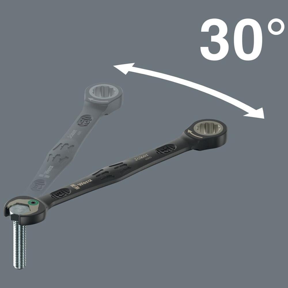 مجموعه 11عددی آچار تخت رینگی جوکر جغجغه‌ای مشکی ورا