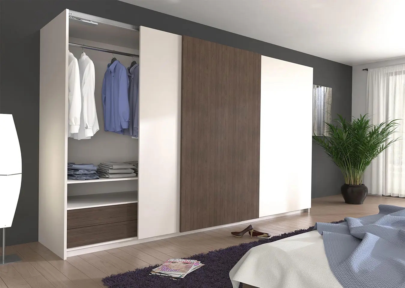 معرفی مکانیزم ریل کمد تاپ لاین توکار فانتونی