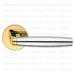 پلاک دستگیره دو تکه سوئیچی طلایی کروم +5572RB بهریزان